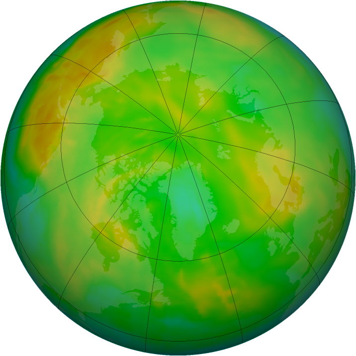 Arctic ozone map for 01 June 2012